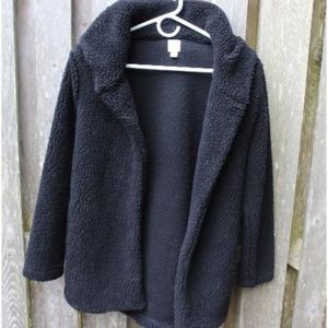 Dylan cozy fuzzy black coat